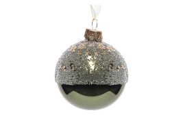 Weihnachtskugel 2-färbig 6cm