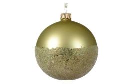 Weihnachtskugel 2-färbig 8cm