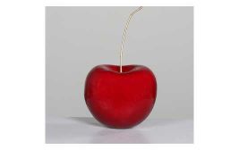 Kirsche mit goldfärbigem Stiel