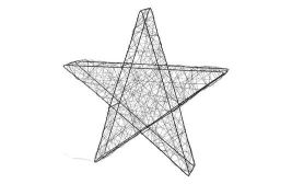Draht Stern 3D, 25 cm