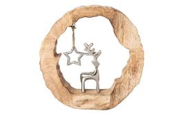 Holz Stamm mit Hirsch