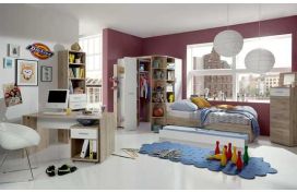 Praktischer Eckkleiderschrank für Jugendzimmer