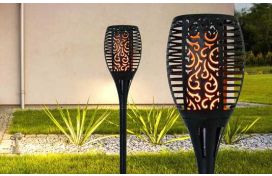 LED Solarleuchte mit Erdspitz Hover