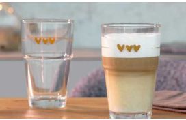 Becher 410ml rose/braun Hover