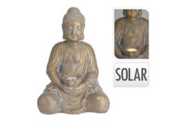 Buddha mit Solarlicht sitzend
